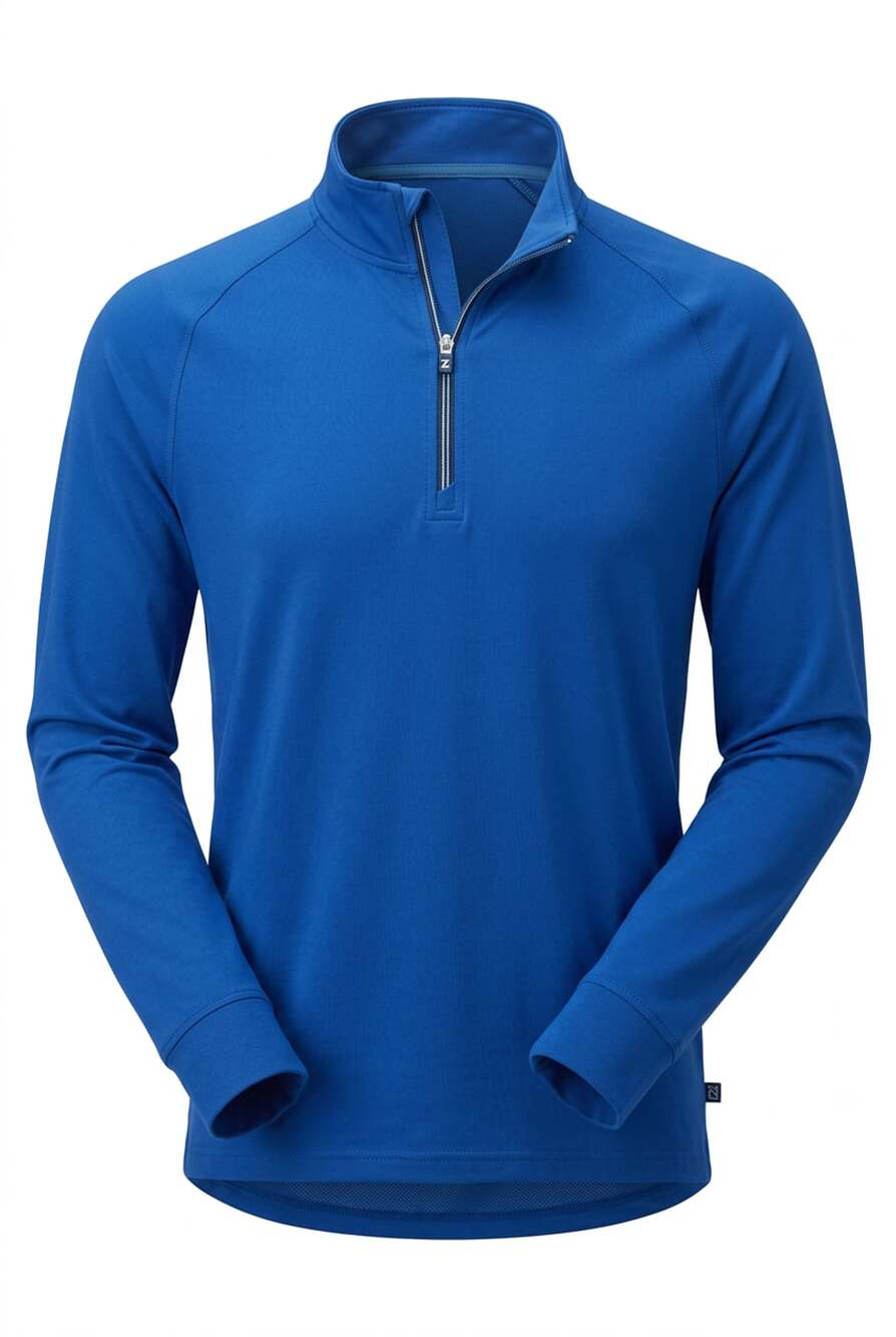 Cutter & Buck Adapt Recycled Soft Knit 1/4-Zip Pullover Size M Blue